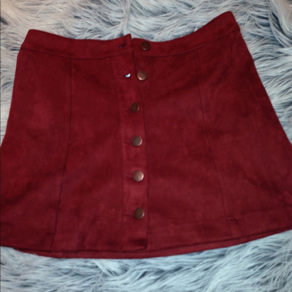 FAUX SUEDE SKIRT
